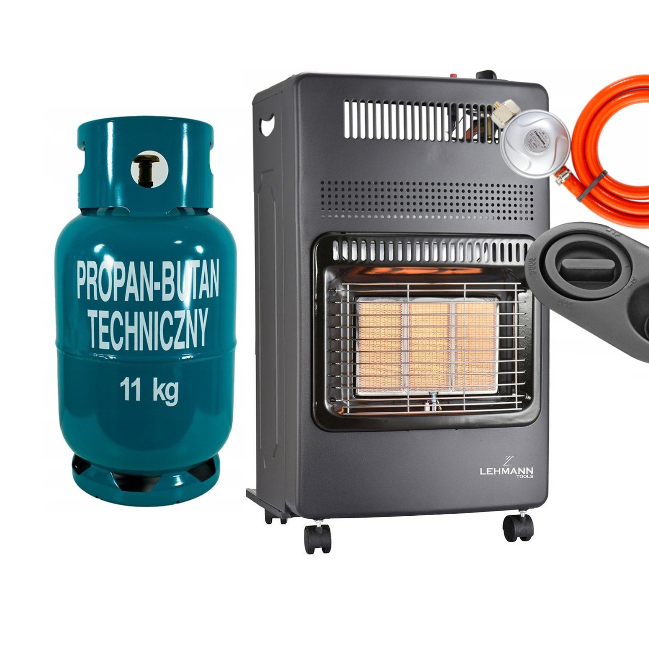 Газовий обігрівач Lehmann Leon 4,2 kW + Балон газовий 11 kg 27л