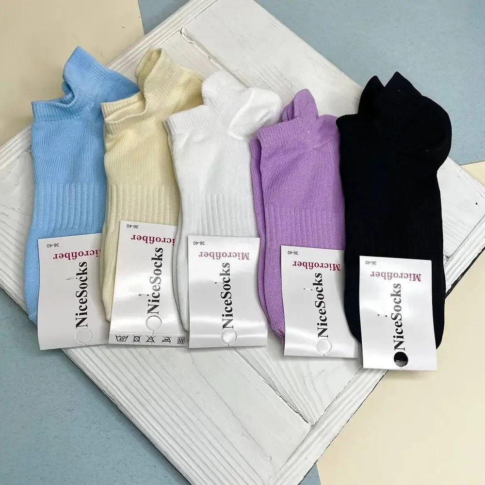 Жіночі шкарпетки NiceSocks, Спортивні короткі, мікрофібра, 36-40 р., Бежеві 8700