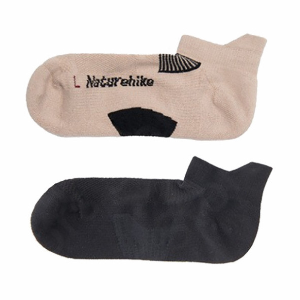 Низькі спортивні шкарпетки Naturehike NH21FS014 2 пари (Бежові + чорні) розмір М (36-39), фото 1