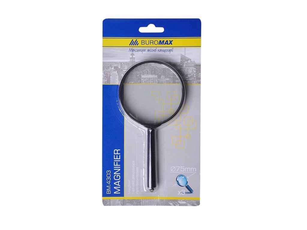 Лупа (d75 x 3), пластик BM.4303 ТМ BUROMAX BP, фото 1