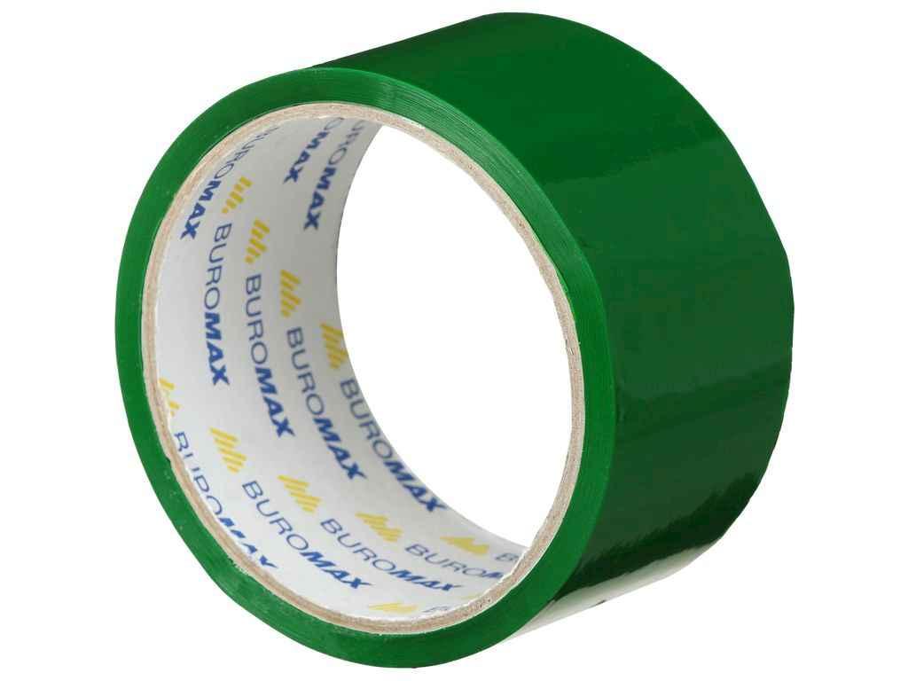Клейка стрічка пак. 48мм x 35м, зелена BM.7007-04 ТМ BUROMAX BP, фото 1