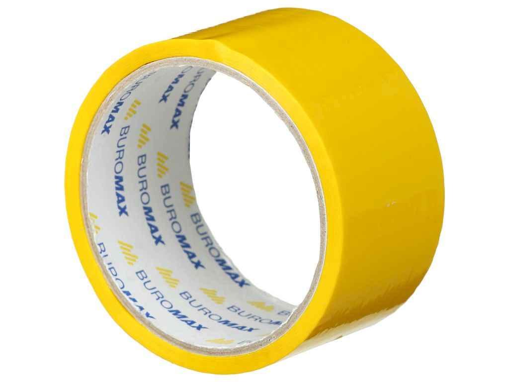Клейка стрічка пак. 48мм x 35м, жовта BM.7007-08 ТМ BUROMAX BP, фото 1