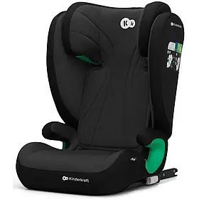 Автокрісло Kinderkraft Junior Fix 2 i-Size Graphite Black (ISOFIX, від 3,5-12 років, регулювання підголівника)