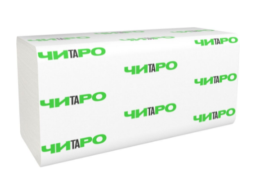 Листові рушники ЧИТАРО складання V білі 1 шар 21х21 см 250 листів 4820195532034