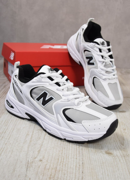 Зимові Термо кросівки чоловічі жіночі New Balance 530 Termo White Black біло-чорні Нью Беланс теплі на флісі осінь еврозима