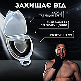 Капа для боксу зубів боксерська зубна силіконова спортивна Hechpro для боксерів чорно-біла (КАП1), фото 2