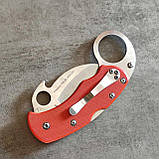 Ніж керамбит Spyderco помаранчевий, маленький, фото 2