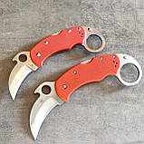 Ніж керамбит Spyderco помаранчевий, маленький, фото 6