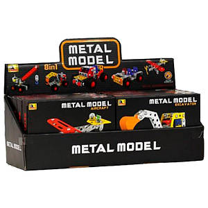 Металевий дитячий конструктор "Транспорт" з викруткою та гайковим ключем 8в1 Metal Model