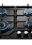 Плита газова 4 конфорки Concept PDV 7460 bc (загартоване скло, WOK пальник, електрозапалювання), фото 3
