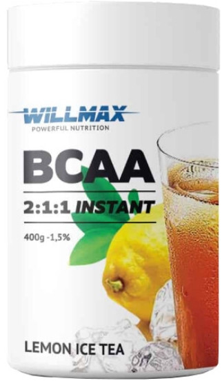 Амінокислоти BCAA Товарwillmax BCAA 2:1:1 Instant 400 г лимоний чай