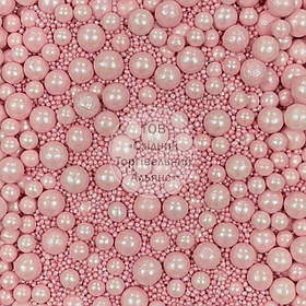 Рис повітряний у глазурі — Ніжно-рожевий — 100 г