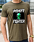 Чоловічі футболки MMА, бавовняна футболка з принтом ММА винищувач, розмір S, фото 4
