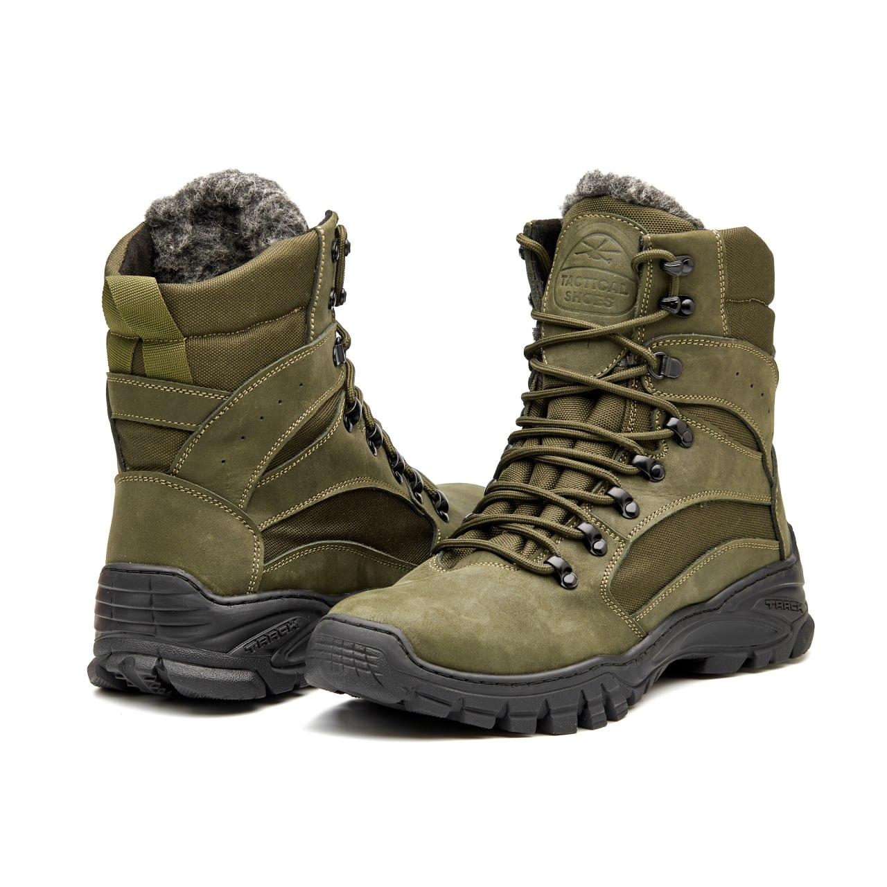 Берці зимові військові шкіряні олива Арт-Т2, фото 1