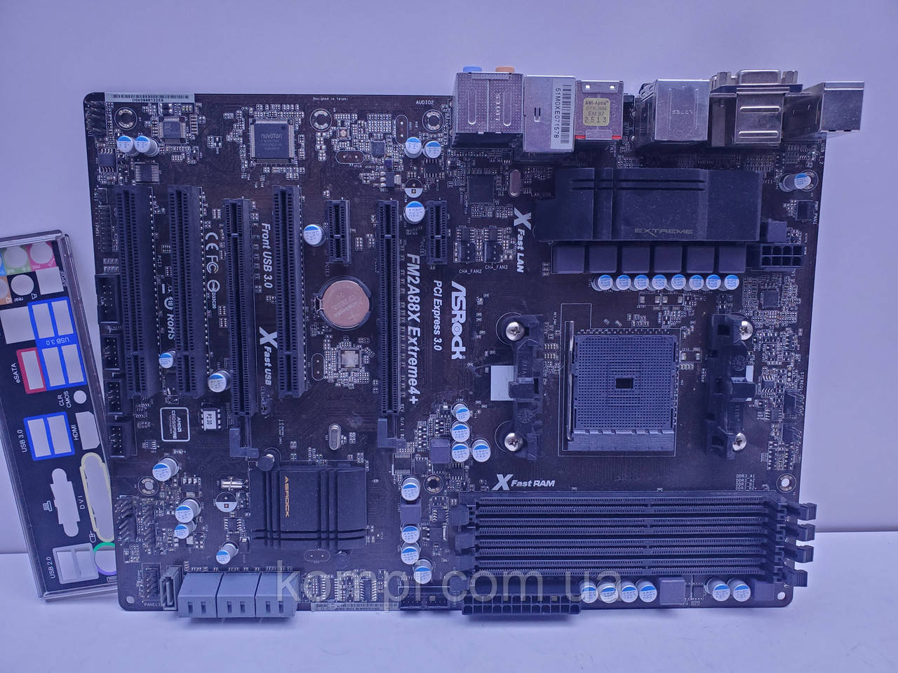 Материнська плата sFM2+ ASRock FM2A88X Extreme4+ (Soket FM2+,DDR3,б/у), фото 1