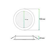 Led світильник врізний 15W 4200К ETRON Downlight 1-EDP-628 круглий білий, фото 3