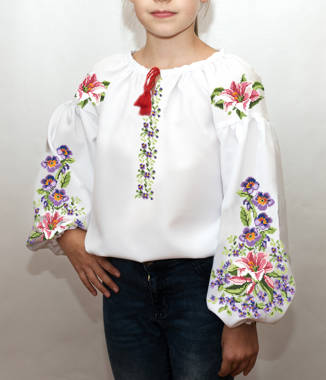 Сорочка для дівчинки "БОХО" (Пошита заготовка) № 063-пдс(Б), фото 1