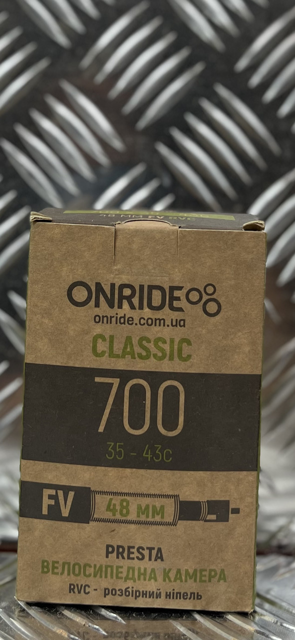 Камера на велосипед велокамера ONRIDE Classic 700x35-43c FV 48 RVC - розбірний ніпель, фото 1