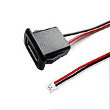 USB 2.0 -  PH2.0- 2P гніздо мама вологозахисне, фото 5