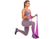 Стрічка латексна EasyFit 0.65 мм для пілатеса та йоги червона, фото 4