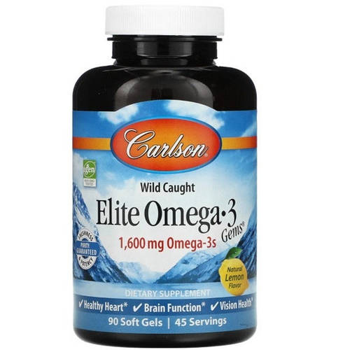 Омега 3 Carlson Labs Elite Omega 3 Gems 90 Soft Gels Lemon (ID ...
