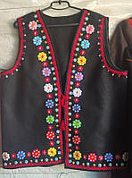 Жіноча безрукавка з бісером і лелітками жіночий "Ромашки кольорові"