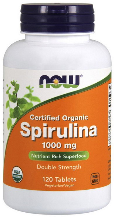 Спіруліна NOW Spirulina 1000 мг 120 таблеток