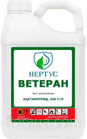 Інсектицид Ветеран 5 л (Моспілан) Нертус: Ефективний Захист від Шкідників на Основі Ацетаміприду (200 г/л)