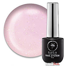 Камуфляжна кольорова база для нігтів Saga Professional Color Base №08 холодна рожева з шимером, 9 мл
