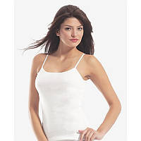 Белая женская майка Oztas рибана