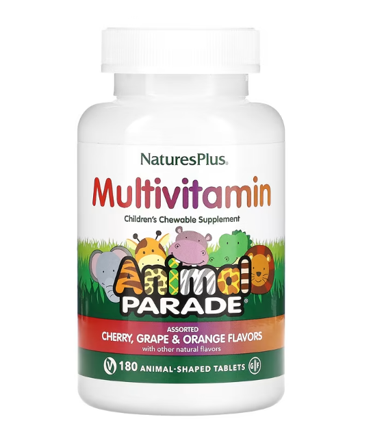 Дитячі мультивітаміни та мінерали Source of Life Animal Parade Nature's Plus, 180 таблеток