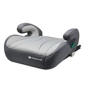 Автокрісло бустер Kinderkraft i-Boost Grey (система ISOFIX, група 3, на зріст 135-150 см) Сіре