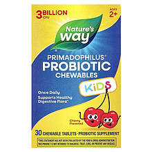 Пробіотики для дітей Nature's Way "Primadophilus Kids" вишневий смак, 3 млрд КУО (30 таблеток)