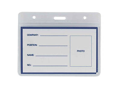 Ідентифікатор горизонтальний, 95х75мм, PVC BM.5402 ТМ BUROMAX FG