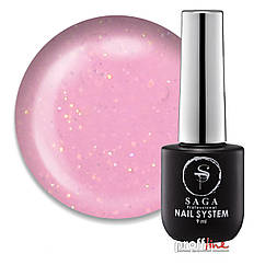 Камуфляжна кольорова база для нігтів Saga Professional Color Base №10 світло-рожева з шиммером, 9 мл