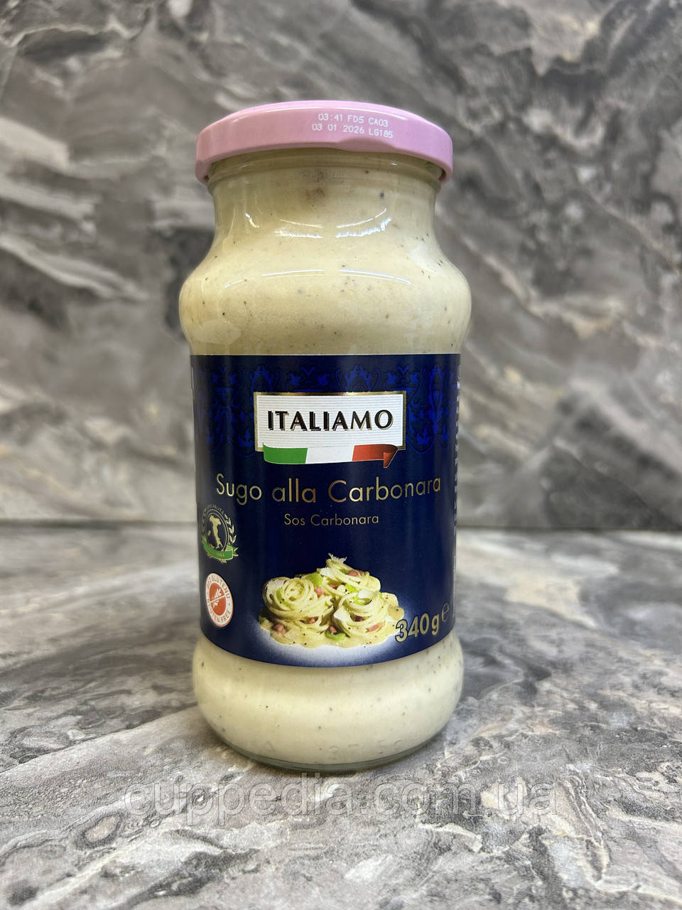 Соус Italiamo Sugo alla Carbonara з беконом без глютену 340 грм
