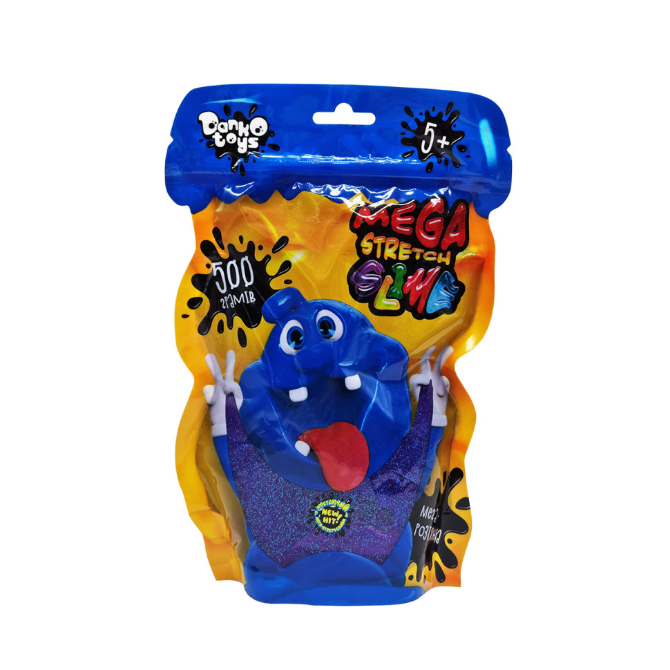 УЦІНКА! Лізун-антистрес "Mega Stretch Slime" Danko Toys SLM-12-01U(Violet)-UC 500 гр