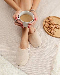 Капці домашні махрові закриті утепленні Капучино