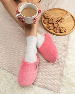 Капці домашні махрові закриті утепленні Рожевий