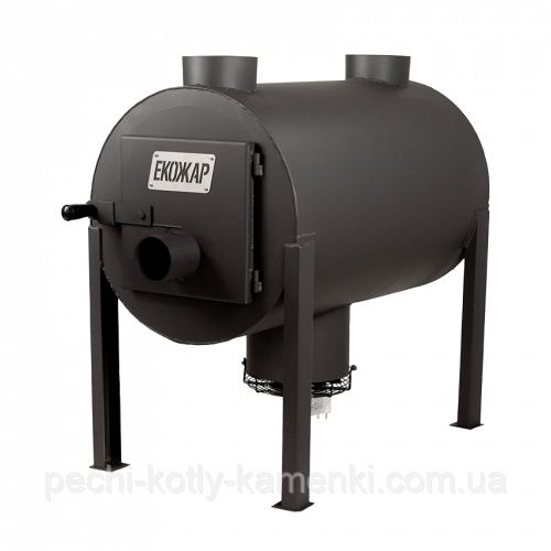 Піч для великих нежитлових приміщень Экожар ПРО 350 плюс із вбудованим вентилятором