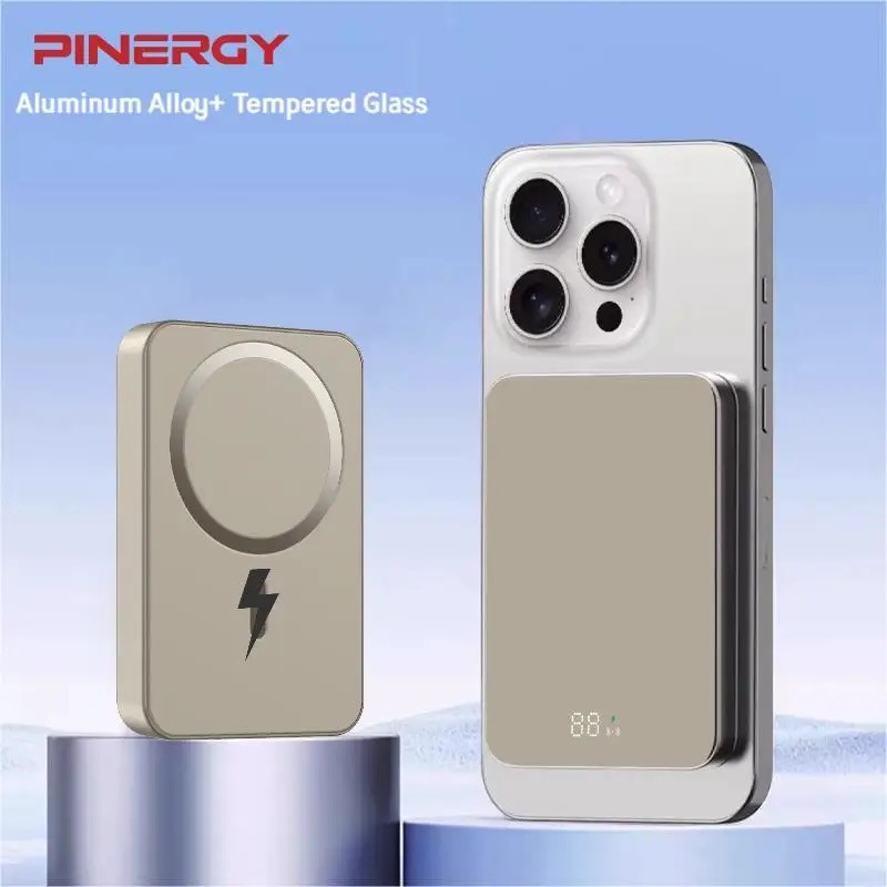Titanium Metal Power Bank MagSafe 10000mAh 20W