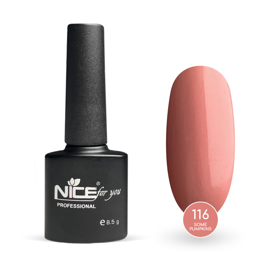 Гель-лак Nice for you Some Pumpkins Basic №116 Персиково-рожевий 8.5 г