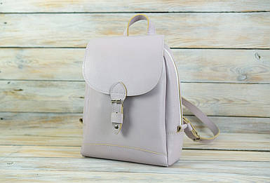 Жіночий рюкзак Женева з натуральної шкіри колір Бузковий