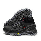 Підліткові зимові черевики з натуральної шкіри з хутром Reebok високі хутряні кросівки на блискавці хлопчику, фото 4