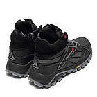 Підліткові зимові черевики з натуральної шкіри з хутром Reebok високі хутряні кросівки на блискавці хлопчику, фото 5