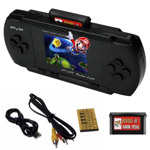 Игровая приставка с AV выходом + 1 картридж, PVP 3000, Черная / Ретро ...