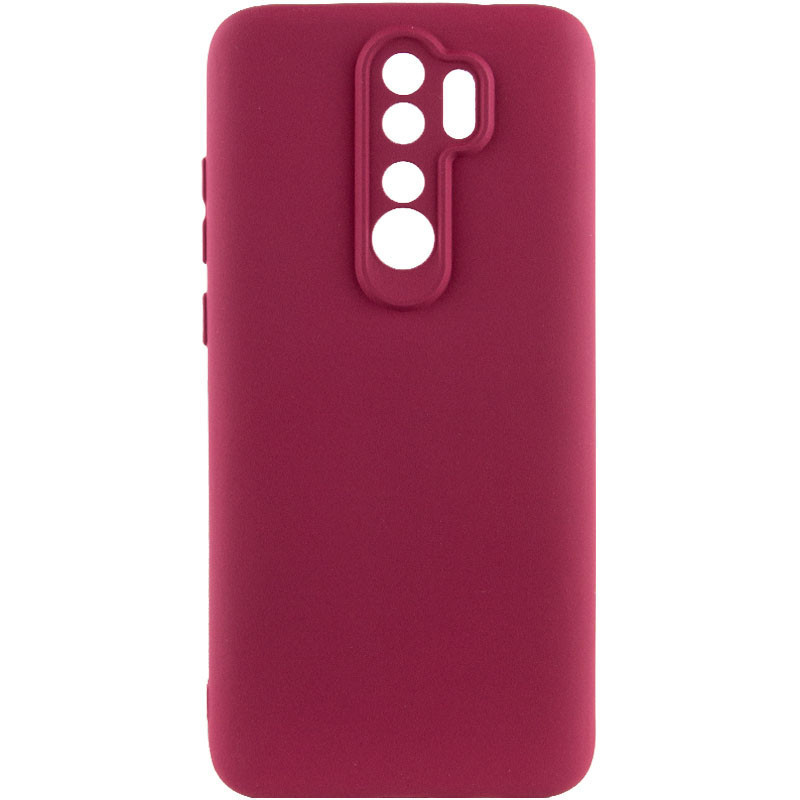 Чохол GETMAN Liquid Silk Full Camera для Xiaomi Redmi 9 | TPU + Мікрофібра Бордовий / Marsala, фото 1