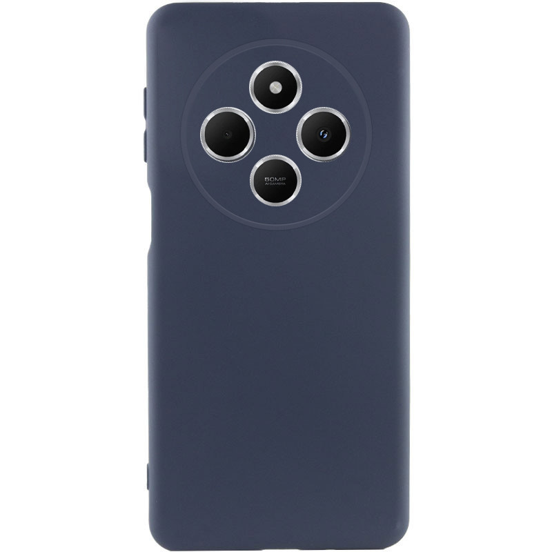 Чохол GETMAN Liquid Silk Full Camera для Xiaomi Redmi 14C / Poco C75 | TPU + Мікрофібра Синій / Midnight Blue, фото 1