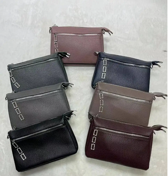 Сумка жіноча крос-боді прямокутна 28*21 см на блискавці зі штучної шкіри у різних кольорах Yura