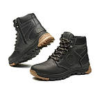 Зимові черевики для підлітка натуральна шкіра хутряна підстилка теплі зимові високі черевики шнурки блискавка, фото 10